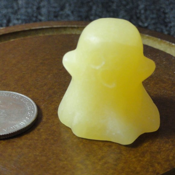 Sunstone Ghost Spooky carved Crystal 1.25" tall~Cute ~Witch~Reiki~Hallow… - Picture 3 of 5